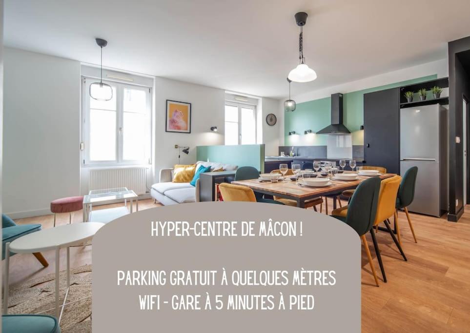 Macon Cozy / Appartement Central 100M² / 8 Pers Ngoại thất bức ảnh